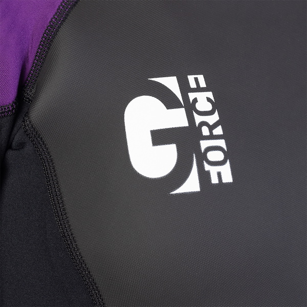 2025 Gul Kvinder G-force 3mm Back Zip Våddragt Gf1306-b7 - Sort / Mulberry